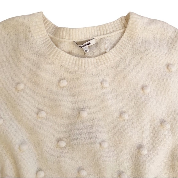 Madewell Bobble Pullover Sweater in Antique Ivory Size Large New - Picture 5 of 7